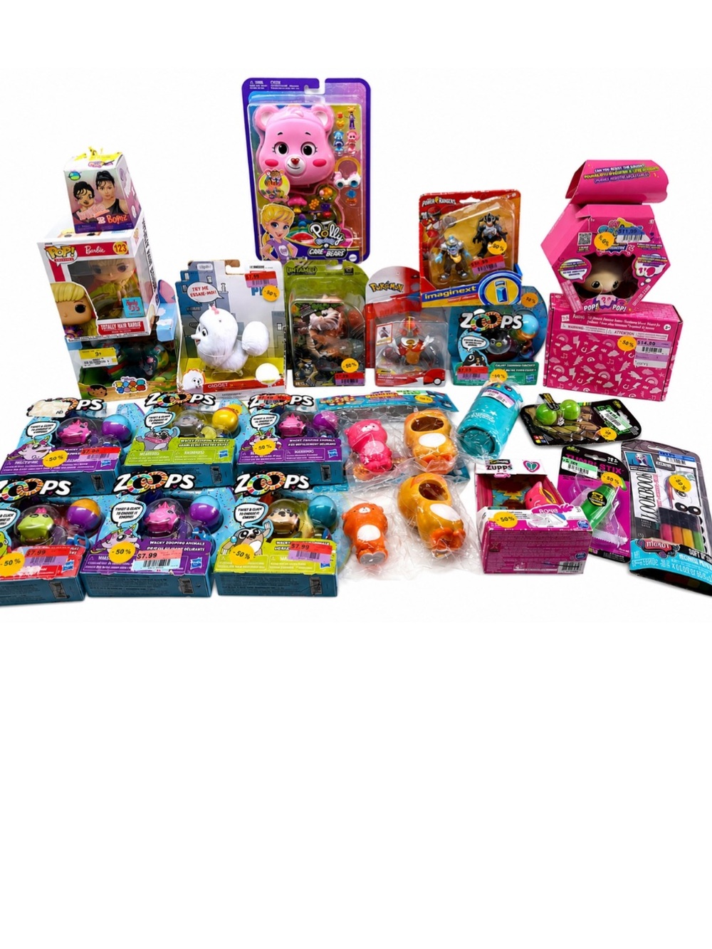 Huge Toy Lot Bundle Bratz Squishmallows Pokémon Polly Pocket Funko Pop NEW (24)